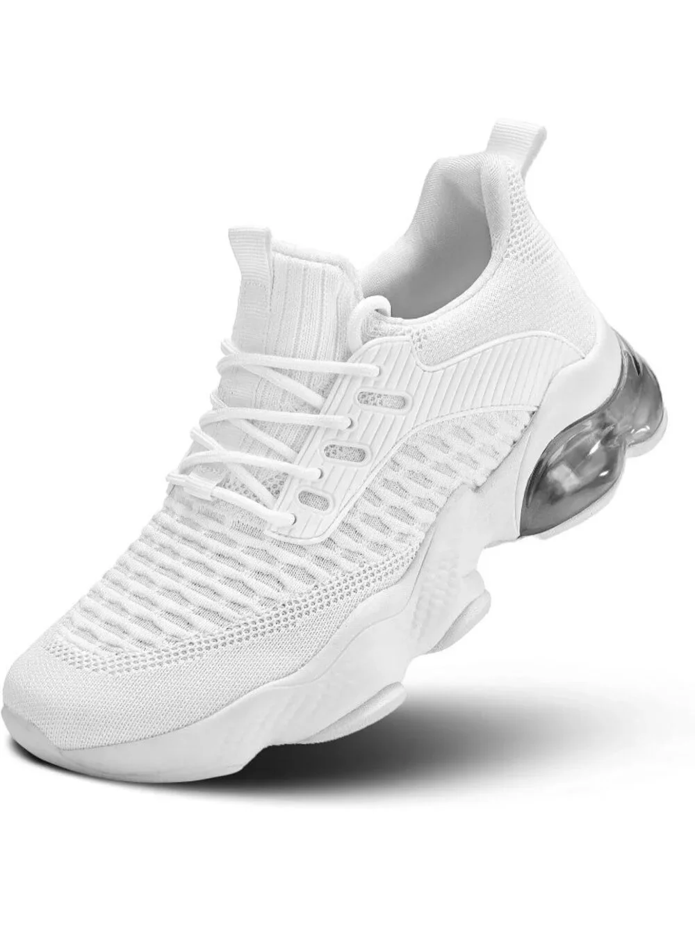 Men's White Air Cushion Running Shoes Breathable Tennis Casual Fashion Sneakers
